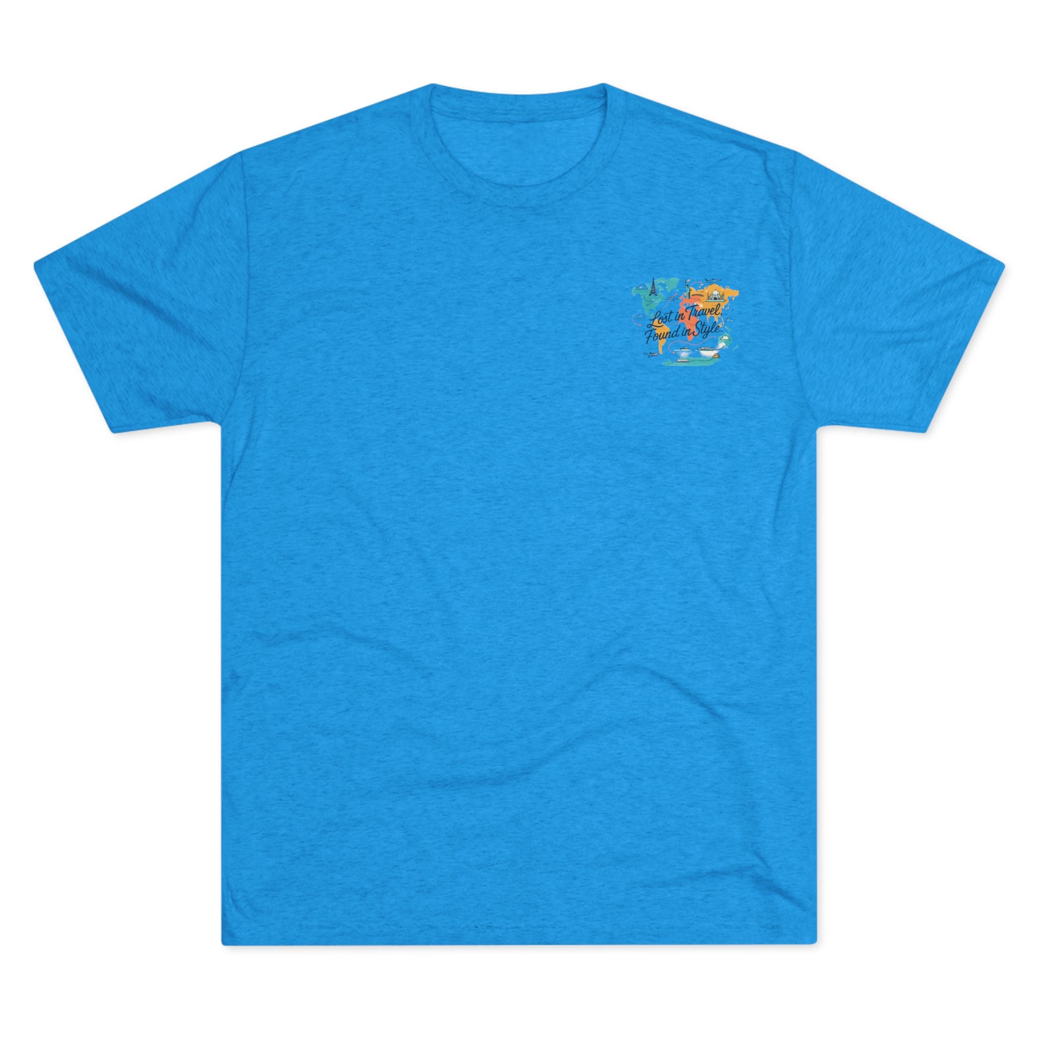 Lost in Travel, Found in Style™ Travel-Inspired Unisex Crew Tee, Wanderlust Apparel, Adventure Shirt, Perfect for Travelers, Vacation Gift, Stylish Travel Memories