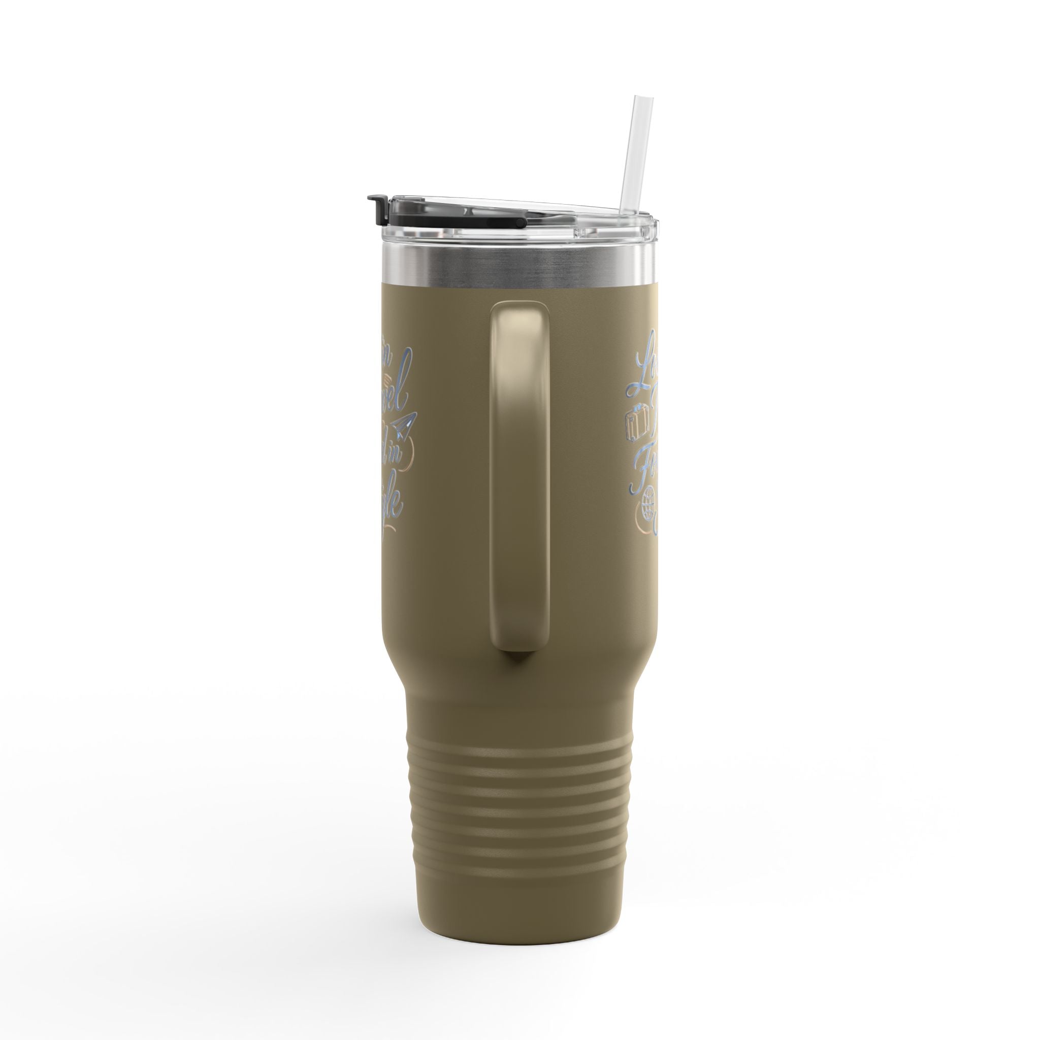 Lost in Travel, Found in Style™ Insulated Travel Mug | 40oz Coffee Cup for On-the-Go, Perfect for Commuting, Road Trips, Travel, Gifts & Events
