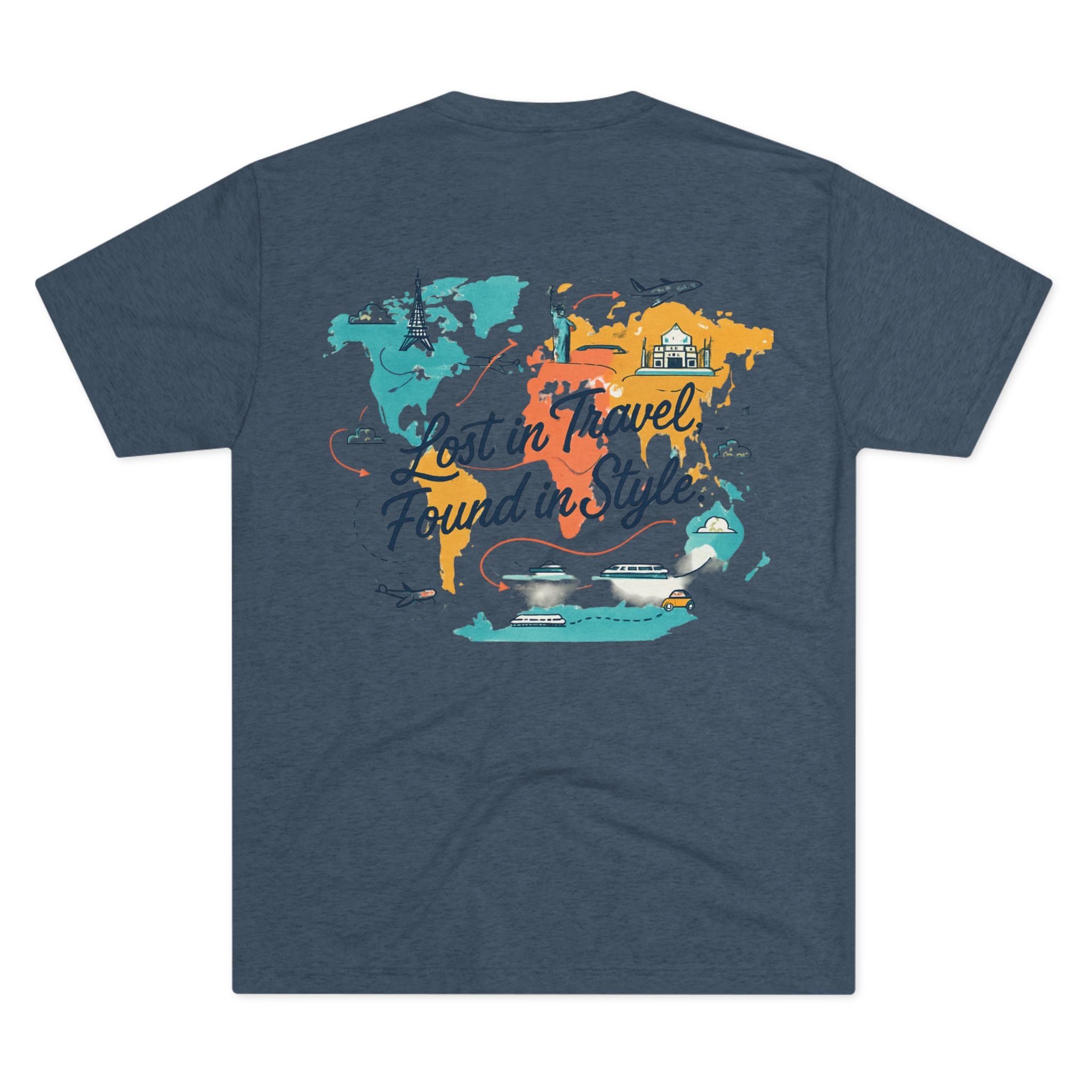 Lost in Travel, Found in Style™ Travel-Inspired Unisex Crew Tee, Wanderlust Apparel, Adventure Shirt, Perfect for Travelers, Vacation Gift, Stylish Travel Memories