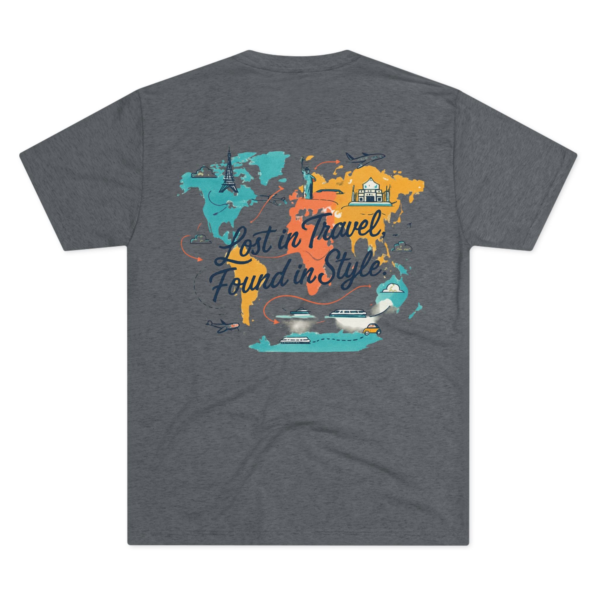 Lost in Travel, Found in Style™ Travel-Inspired Unisex Crew Tee, Wanderlust Apparel, Adventure Shirt, Perfect for Travelers, Vacation Gift, Stylish Travel Memories