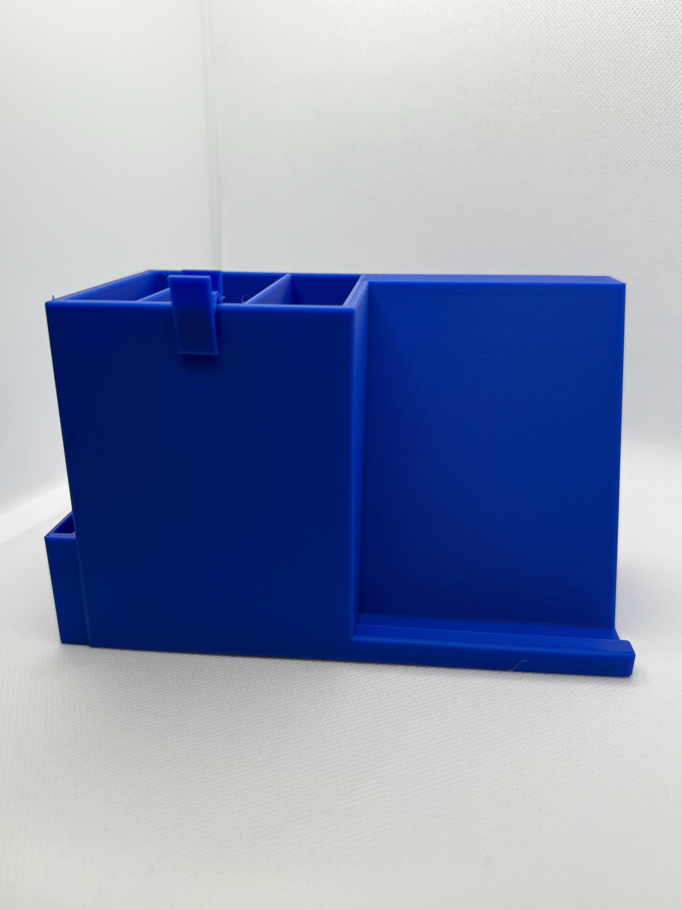 3D Printed Desk Organizer: Minimalist Pen & Pencil Holder with Phone Stand