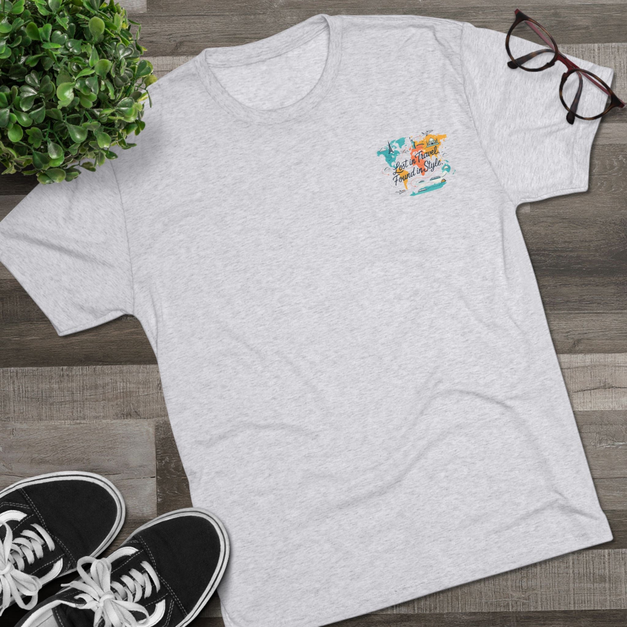 Lost in Travel, Found in Style™ Travel-Inspired Unisex Crew Tee, Wanderlust Apparel, Adventure Shirt, Perfect for Travelers, Vacation Gift, Stylish Travel Memories