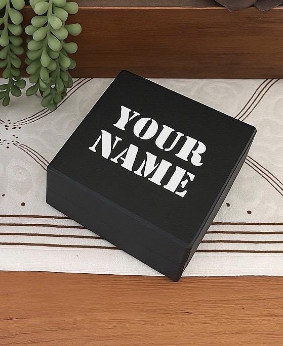 Personalized 3D Printed Name Box with Hinge | Custom Storage Box for Kids, Gifts & Keepsakes