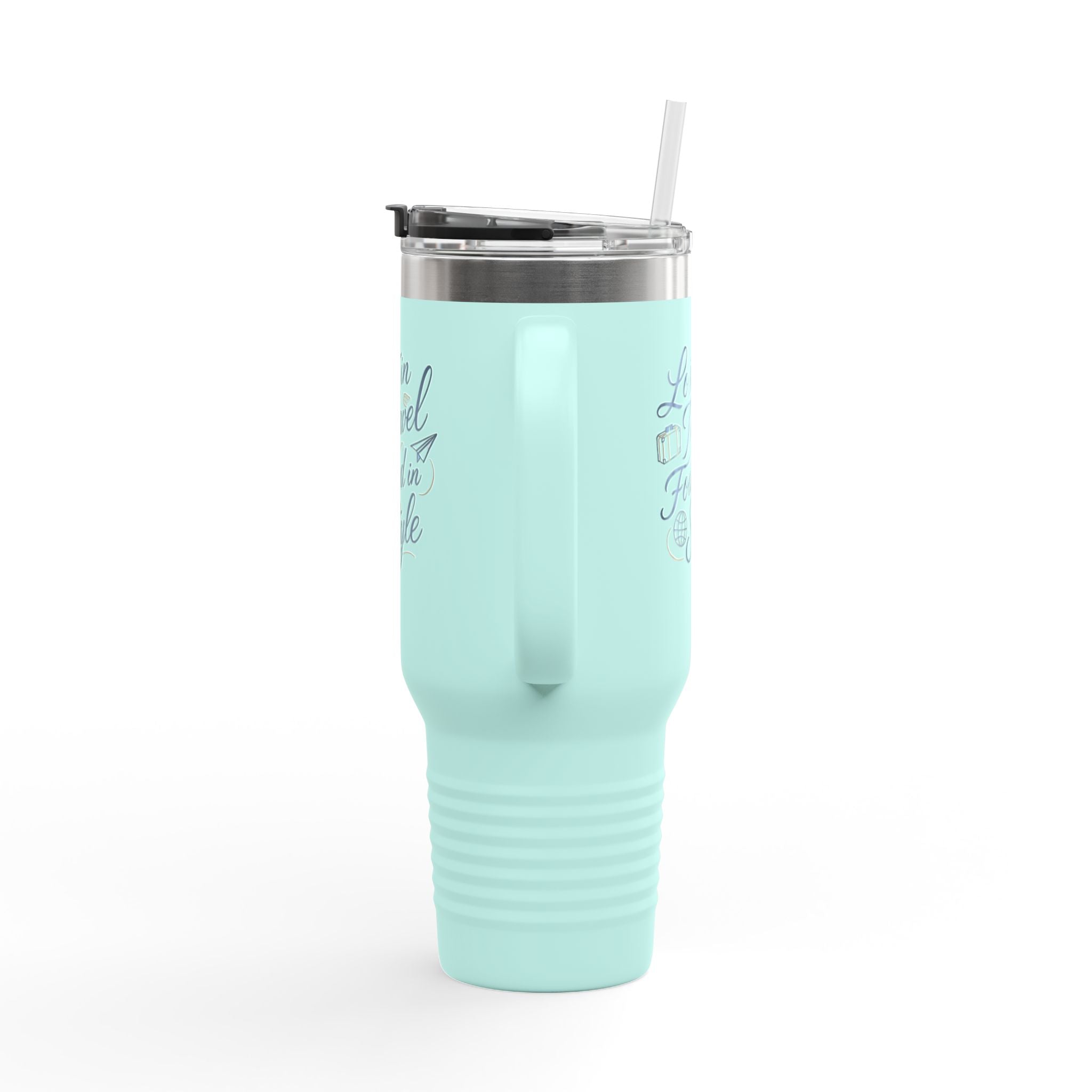 Lost in Travel, Found in Style™ Insulated Travel Mug | 40oz Coffee Cup for On-the-Go, Perfect for Commuting, Road Trips, Travel, Gifts & Events