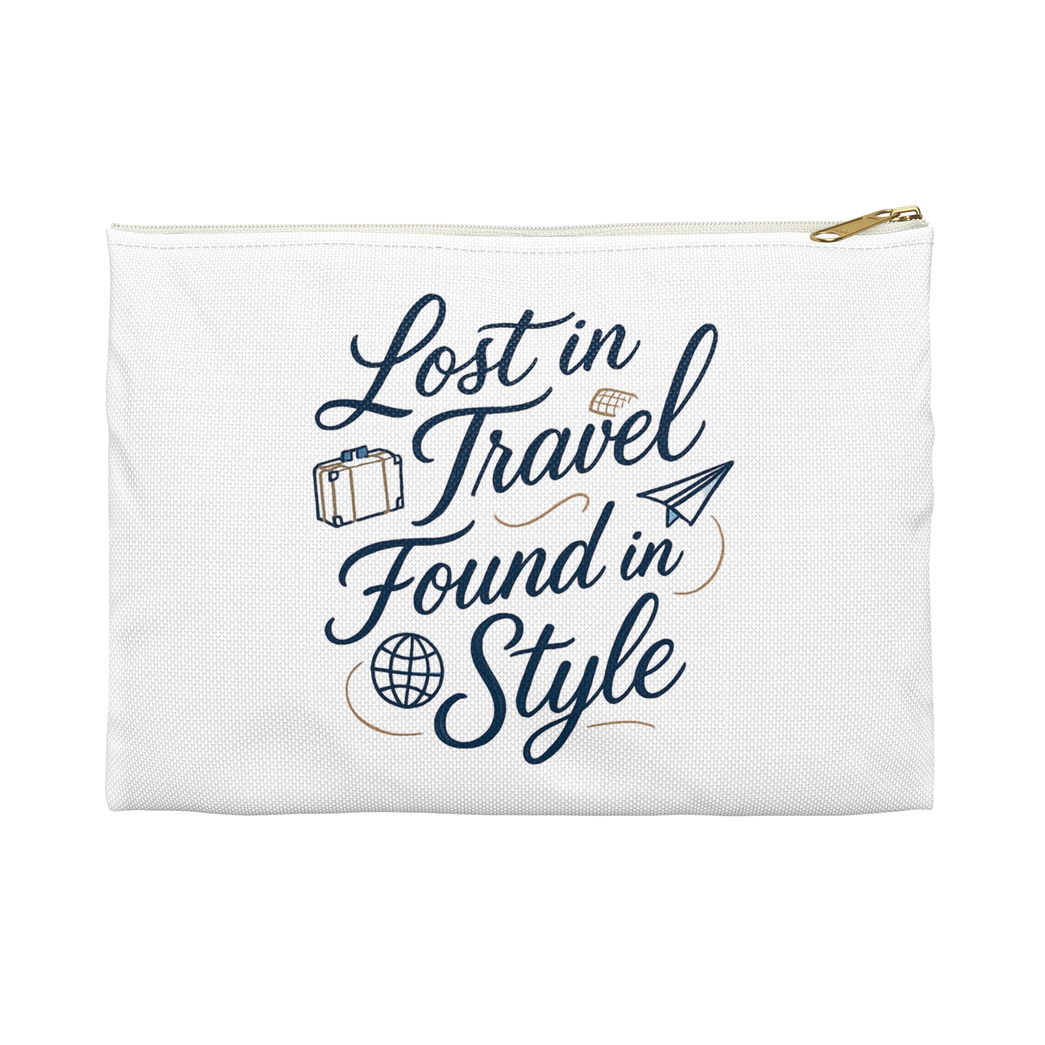 Lost in Travel, Found in Style™ Accessory Pouch, Makeup Bag, Organizer, Gift for Travelers, Portable Storage, Stylish Travel Pouch