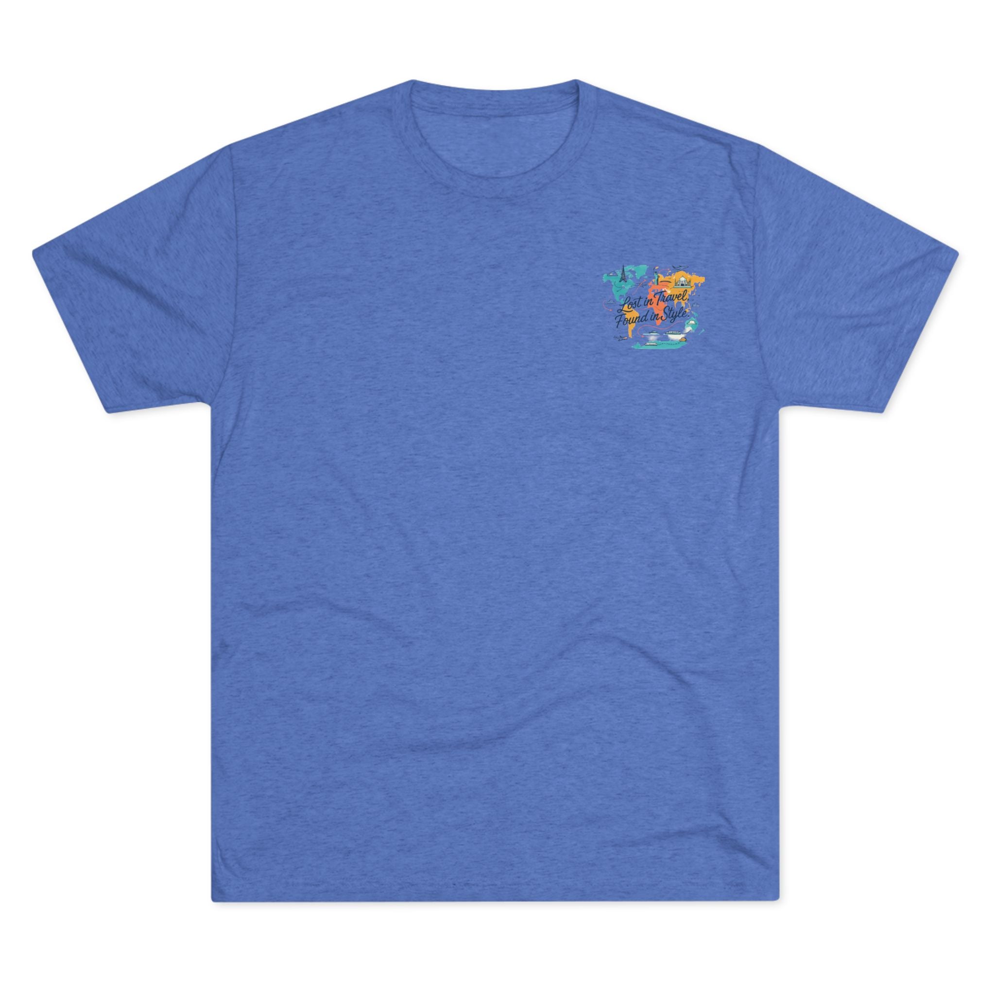 Lost in Travel, Found in Style™ Travel-Inspired Unisex Crew Tee, Wanderlust Apparel, Adventure Shirt, Perfect for Travelers, Vacation Gift, Stylish Travel Memories