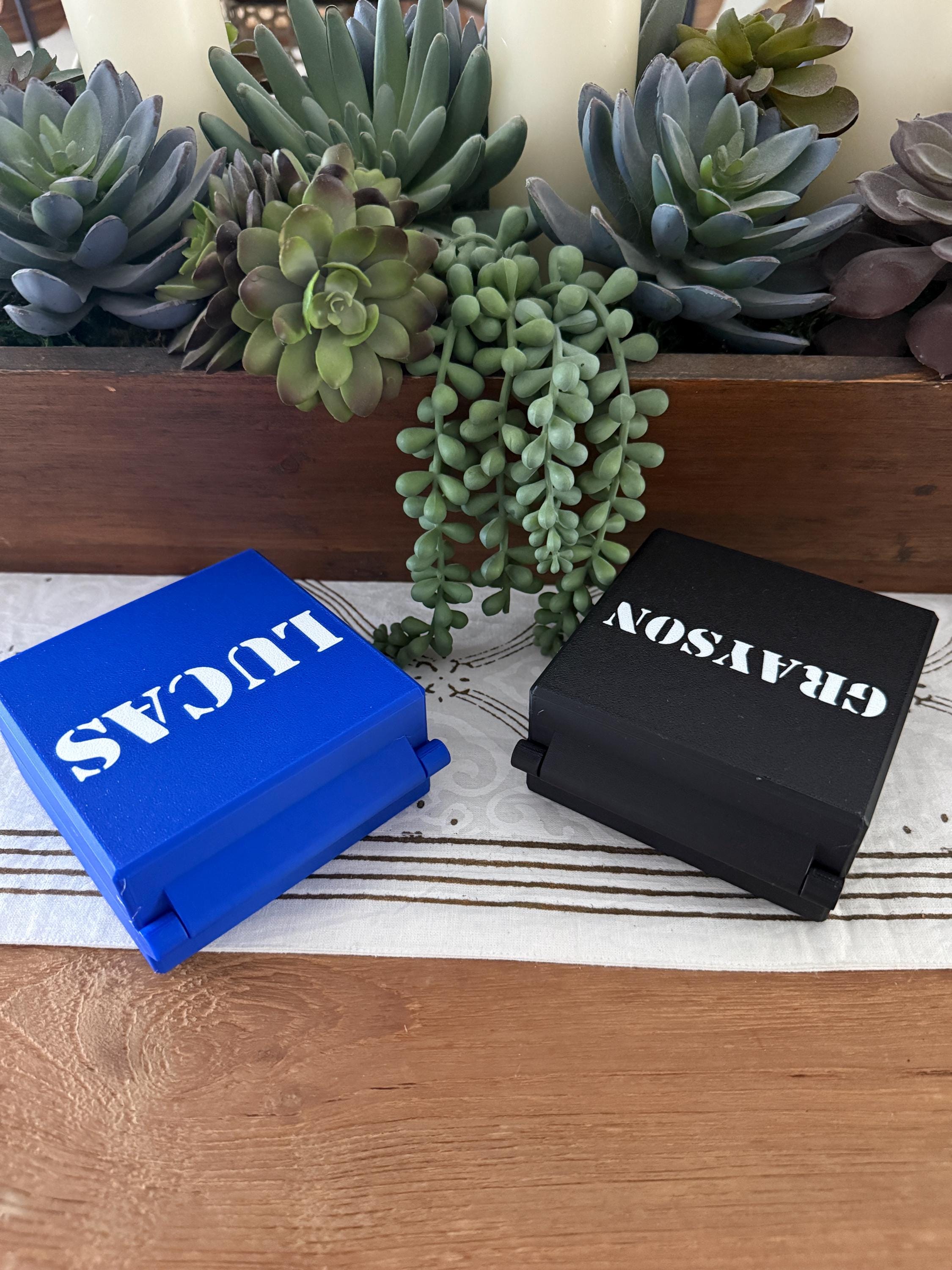Personalized 3D Printed Name Box with Hinge | Custom Storage Box for Kids, Gifts & Keepsakes
