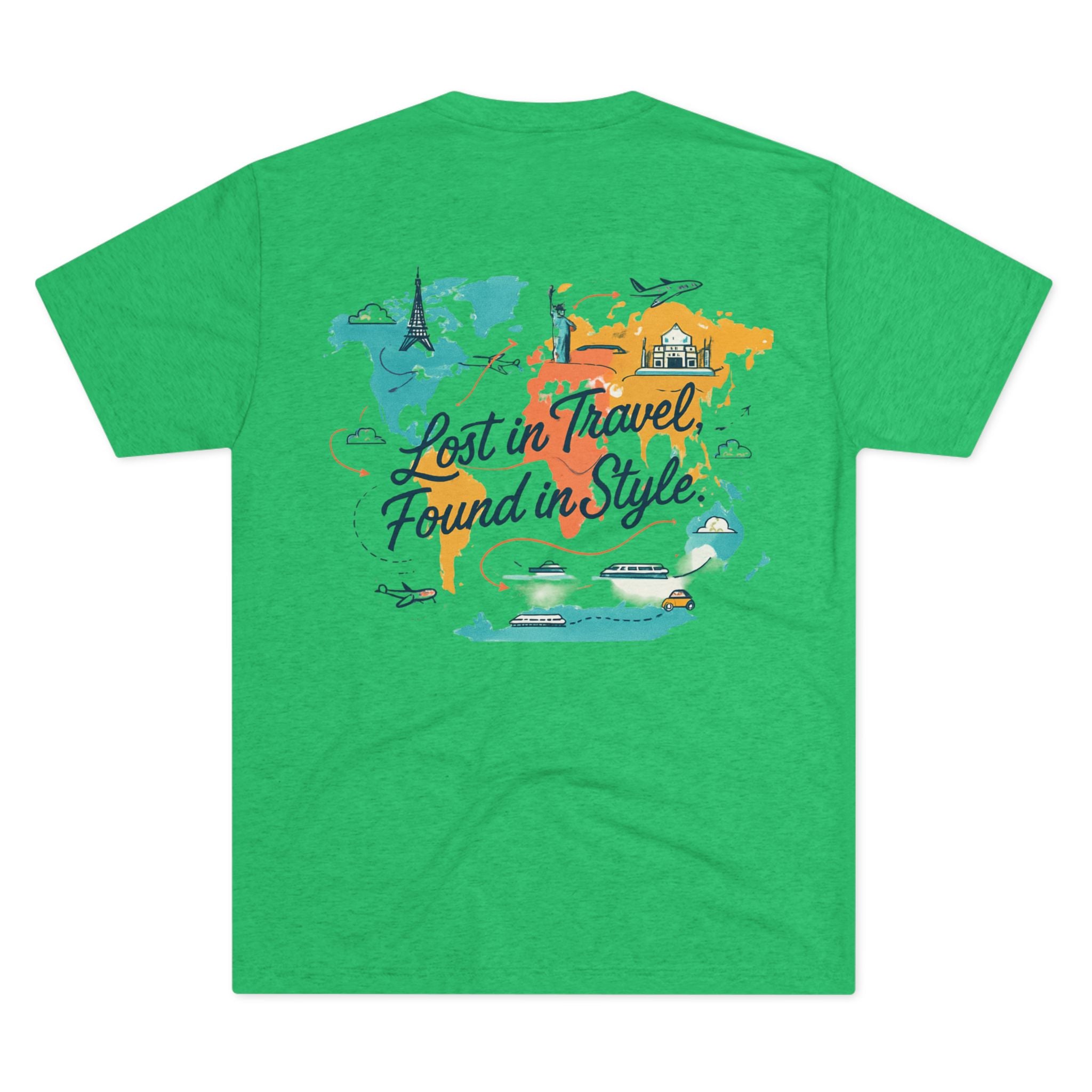 Lost in Travel, Found in Style™ Travel-Inspired Unisex Crew Tee, Wanderlust Apparel, Adventure Shirt, Perfect for Travelers, Vacation Gift, Stylish Travel Memories