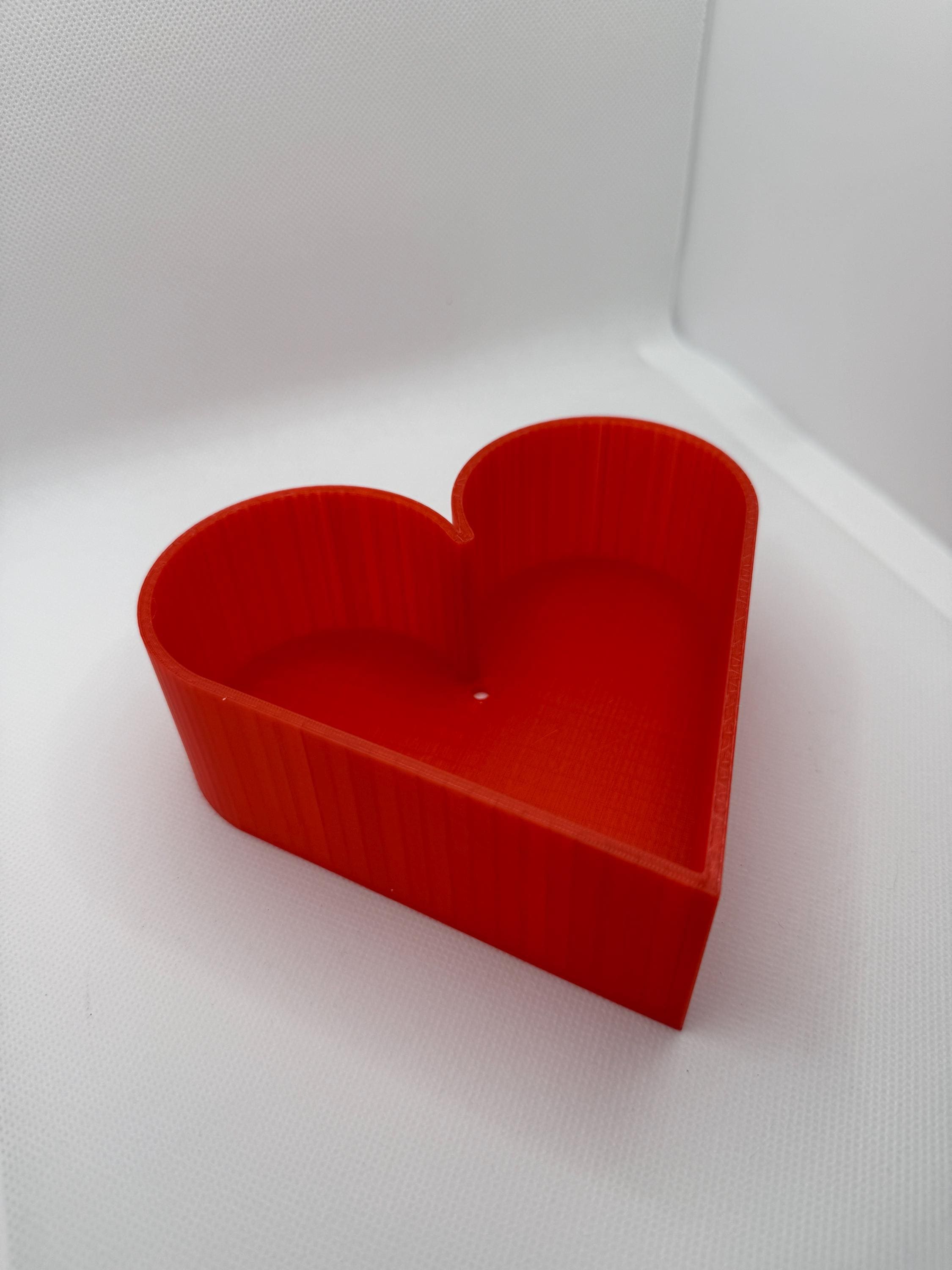 Heart Succulent Planter: 3D Printed Desk Decor, Eco-Friendly PLA