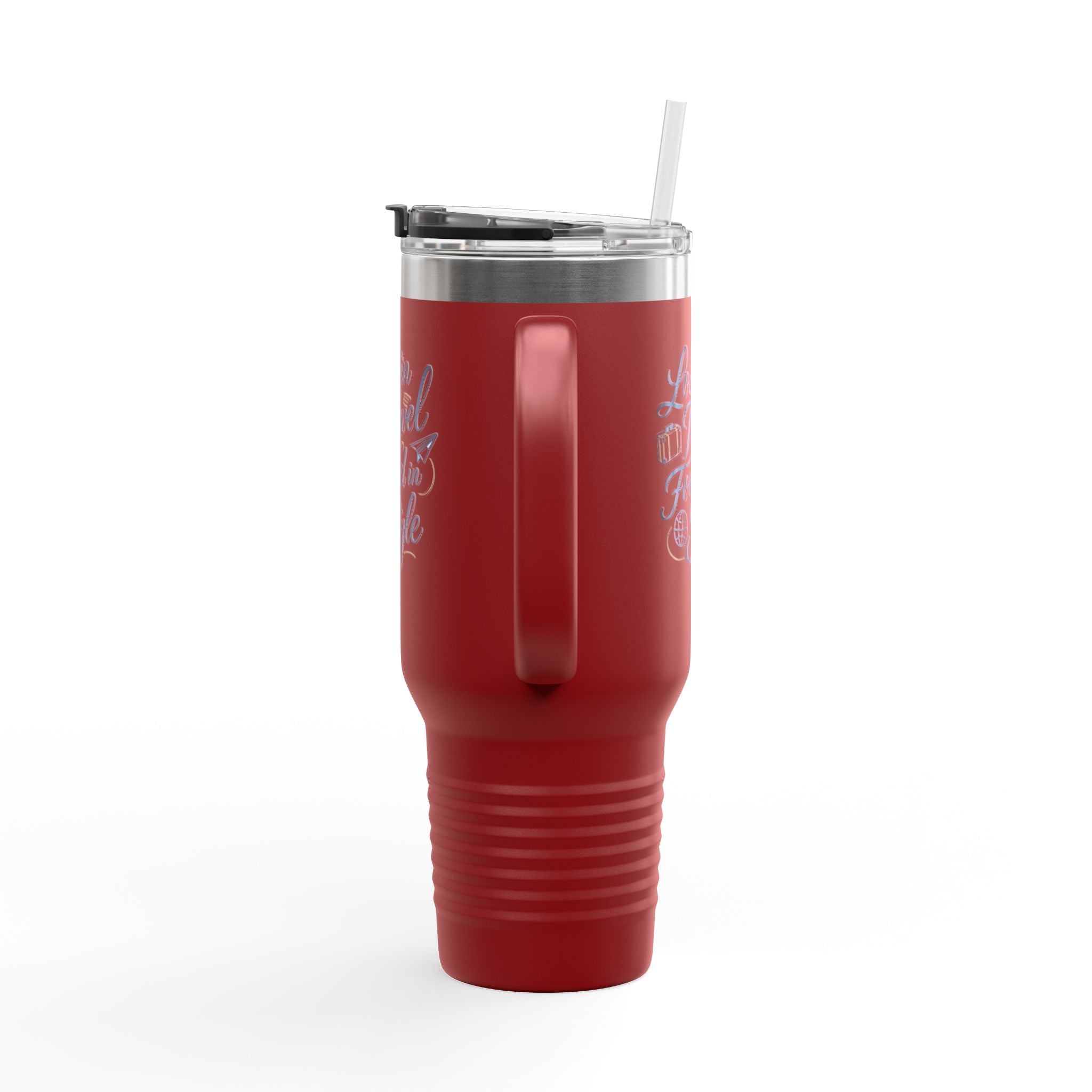 Lost in Travel, Found in Style™ Insulated Travel Mug | 40oz Coffee Cup for On-the-Go, Perfect for Commuting, Road Trips, Travel, Gifts & Events