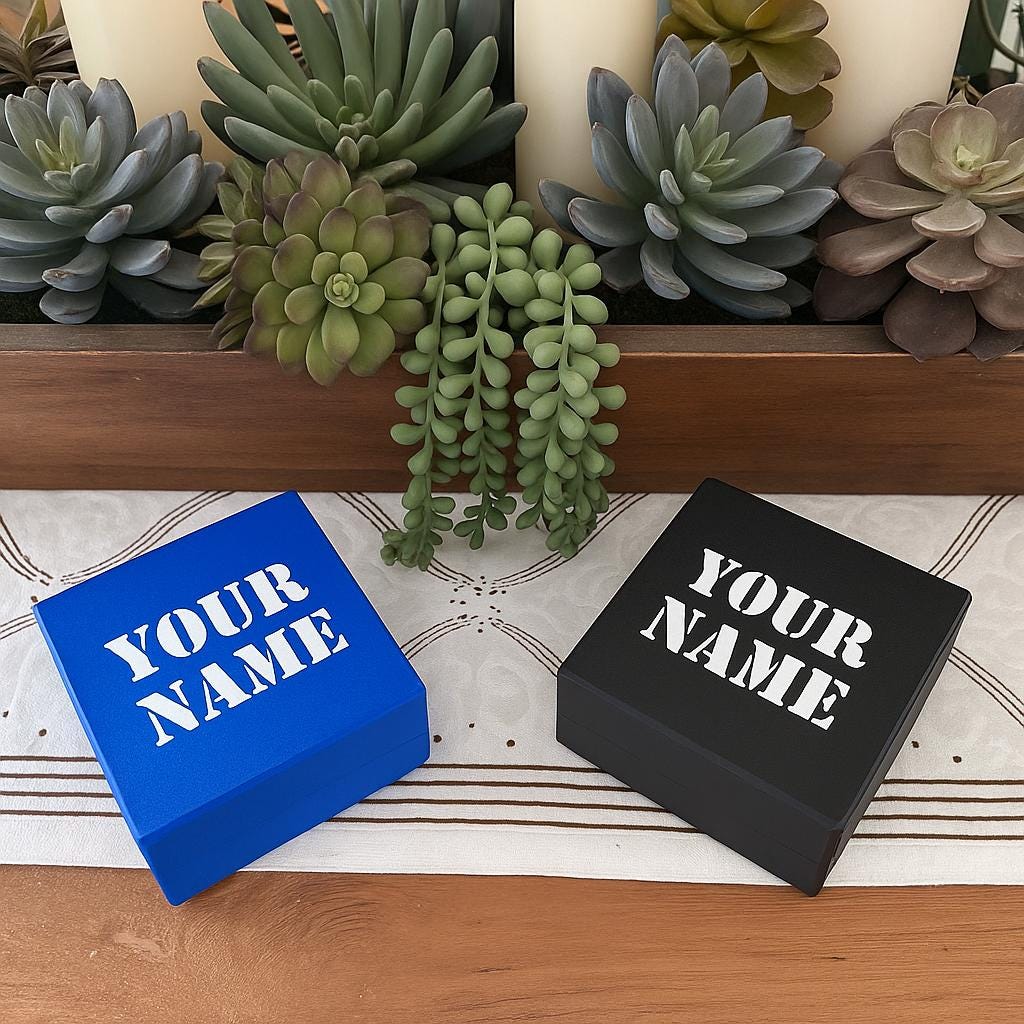 Personalized 3D Printed Name Box with Hinge | Custom Storage Box for Kids, Gifts & Keepsakes