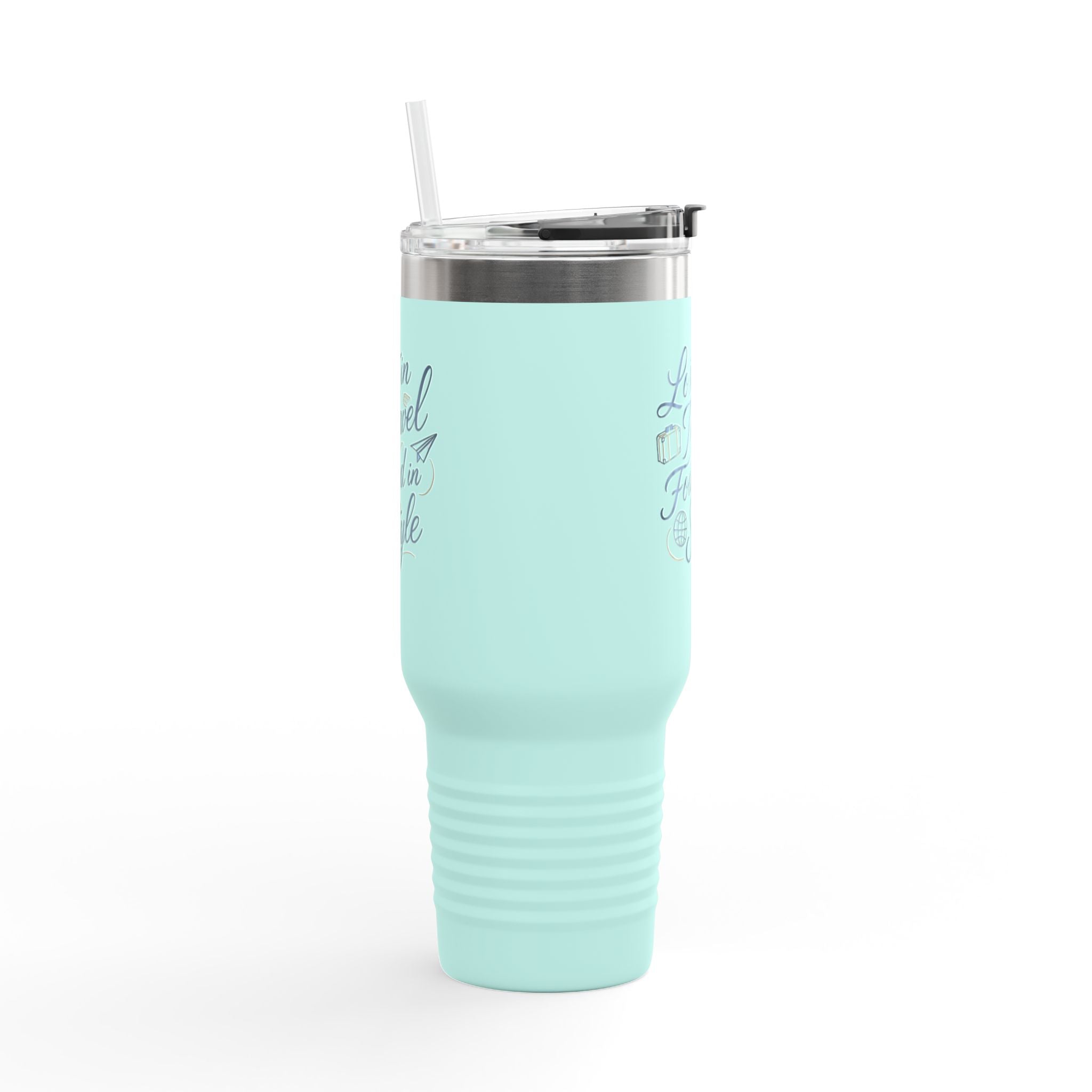Lost in Travel, Found in Style™ Insulated Travel Mug | 40oz Coffee Cup for On-the-Go, Perfect for Commuting, Road Trips, Travel, Gifts & Events