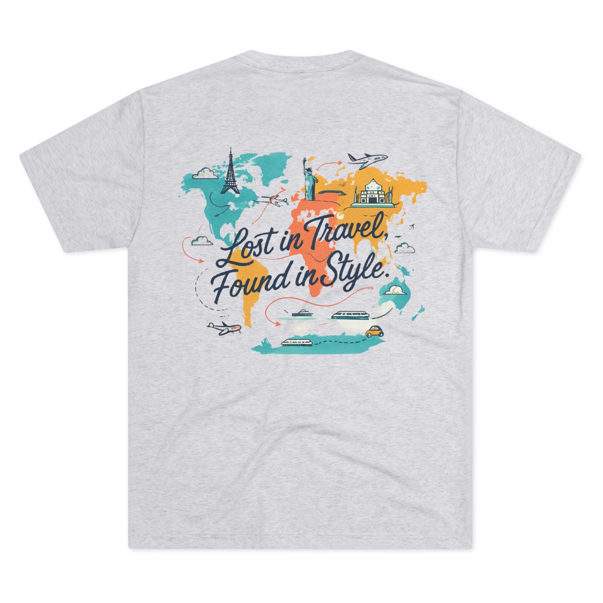 Lost in Travel, Found in Style™ Travel-Inspired Unisex Crew Tee, Wanderlust Apparel, Adventure Shirt, Perfect for Travelers, Vacation Gift, Stylish Travel Memories