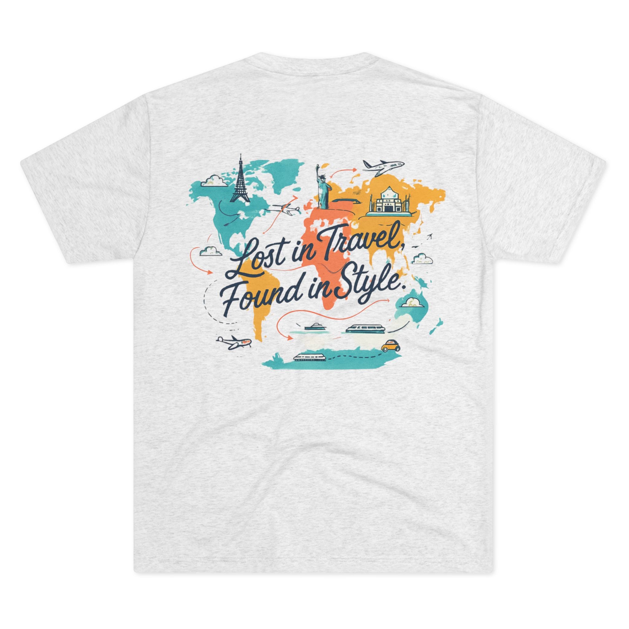 Lost in Travel, Found in Style™ Travel-Inspired Unisex Crew Tee, Wanderlust Apparel, Adventure Shirt, Perfect for Travelers, Vacation Gift, Stylish Travel Memories