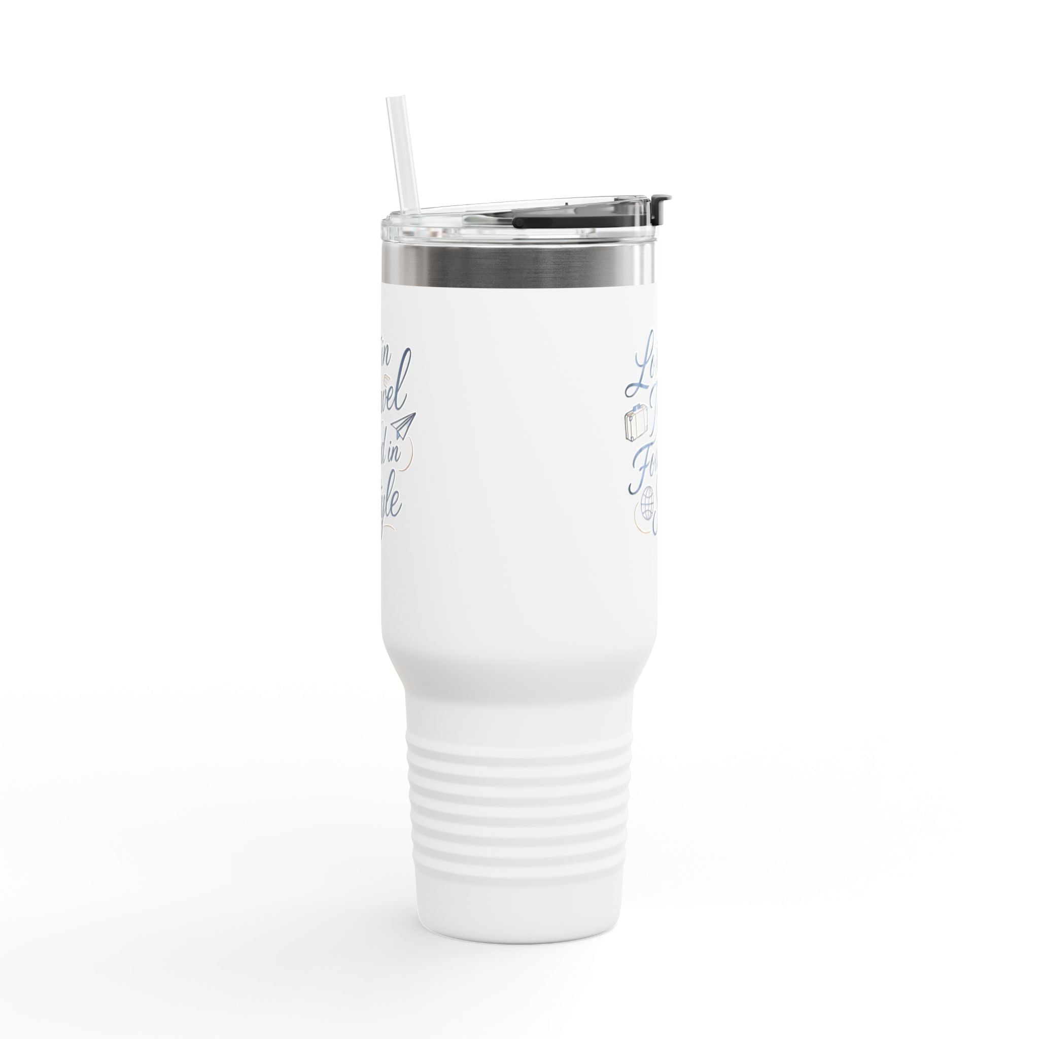 Lost in Travel, Found in Style™ Insulated Travel Mug | 40oz Coffee Cup for On-the-Go, Perfect for Commuting, Road Trips, Travel, Gifts & Events