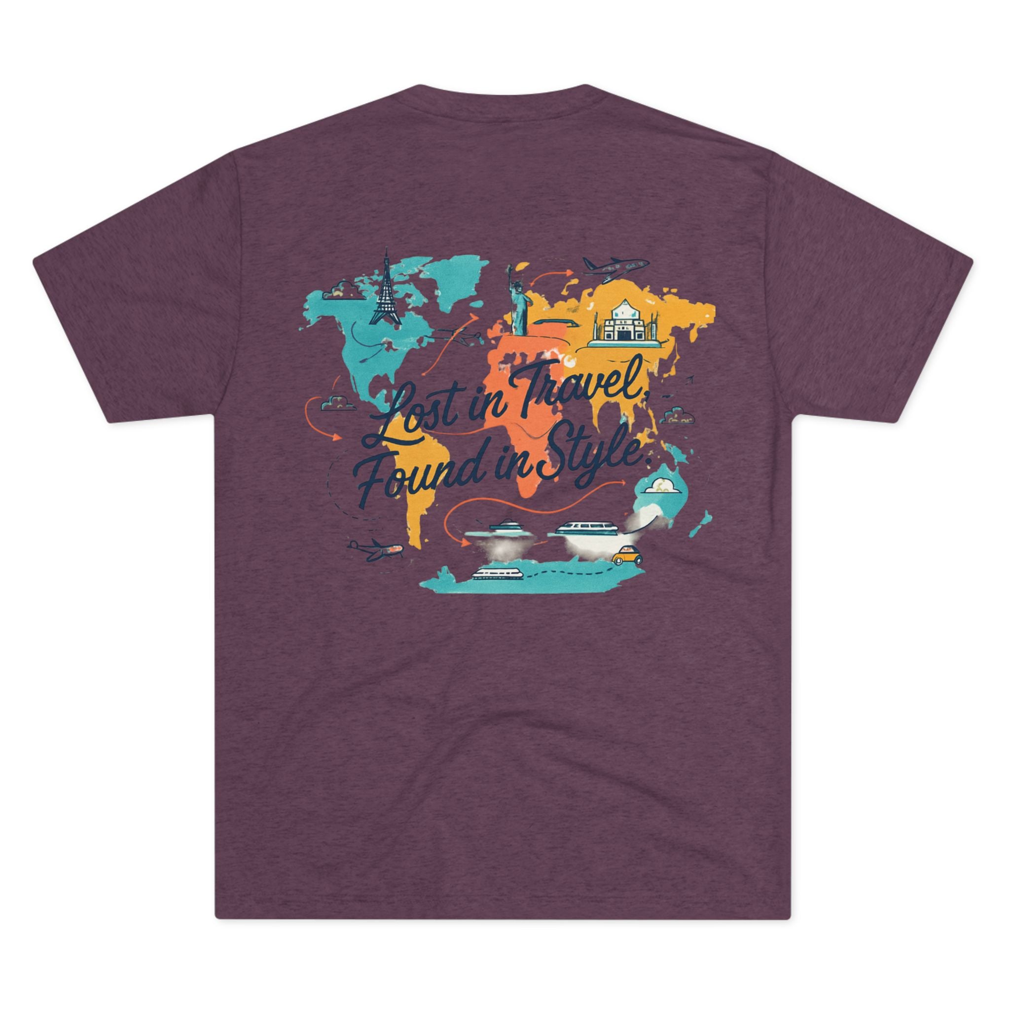 Lost in Travel, Found in Style™ Travel-Inspired Unisex Crew Tee, Wanderlust Apparel, Adventure Shirt, Perfect for Travelers, Vacation Gift, Stylish Travel Memories
