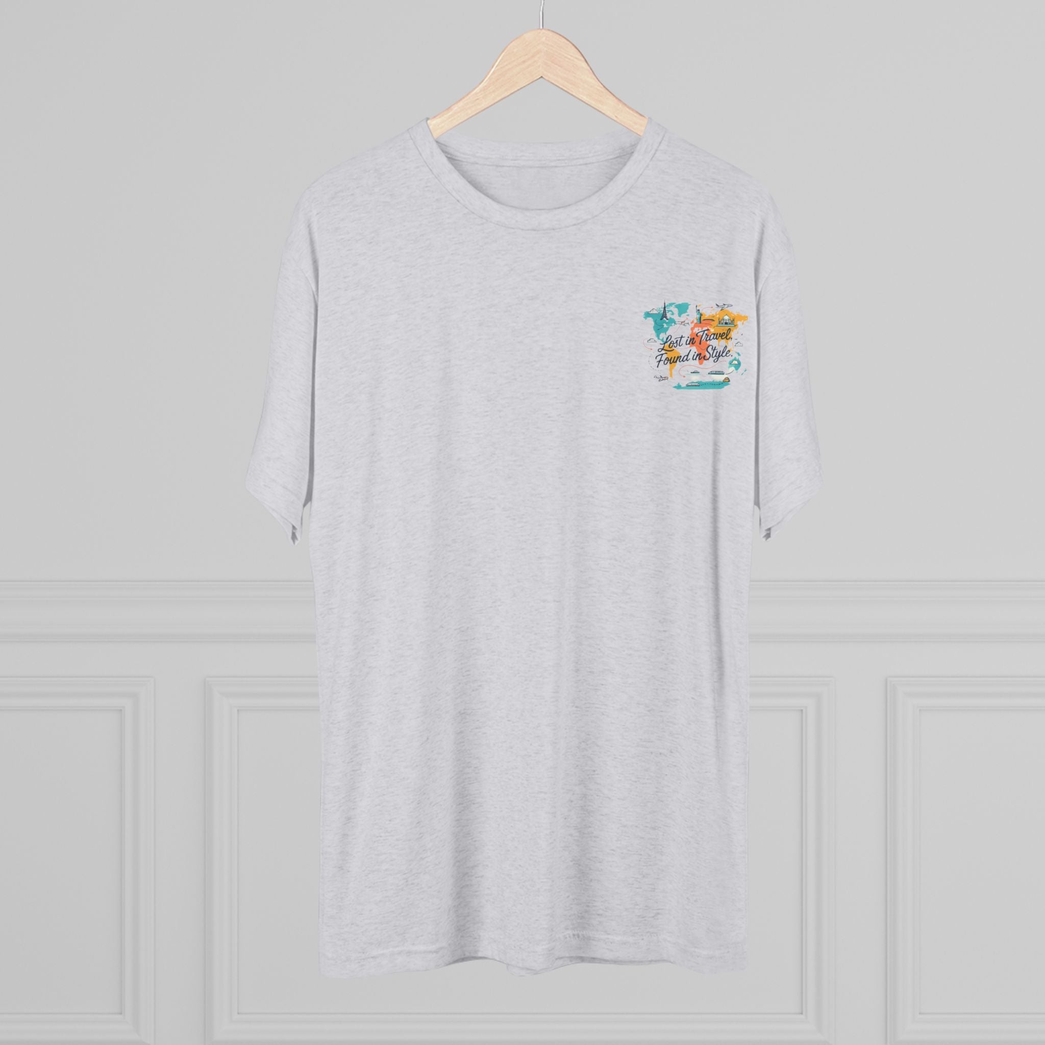 Lost in Travel, Found in Style™ Travel-Inspired Unisex Crew Tee, Wanderlust Apparel, Adventure Shirt, Perfect for Travelers, Vacation Gift, Stylish Travel Memories