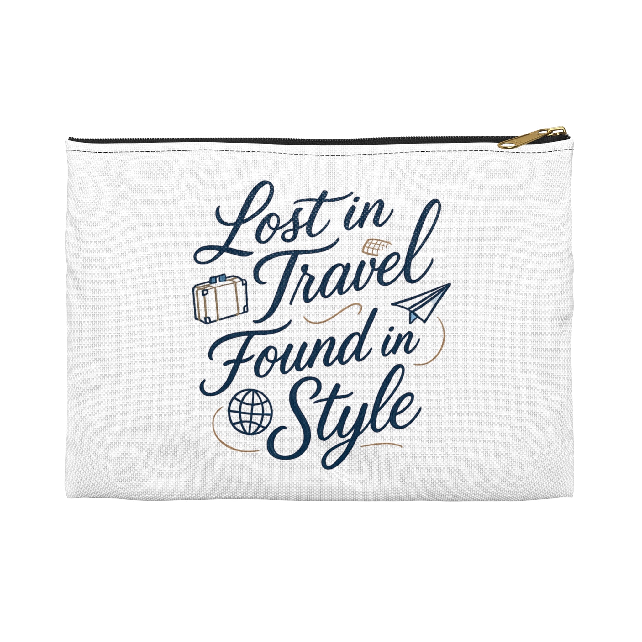 Lost in Travel, Found in Style™ Accessory Pouch, Makeup Bag, Organizer, Gift for Travelers, Portable Storage, Stylish Travel Pouch