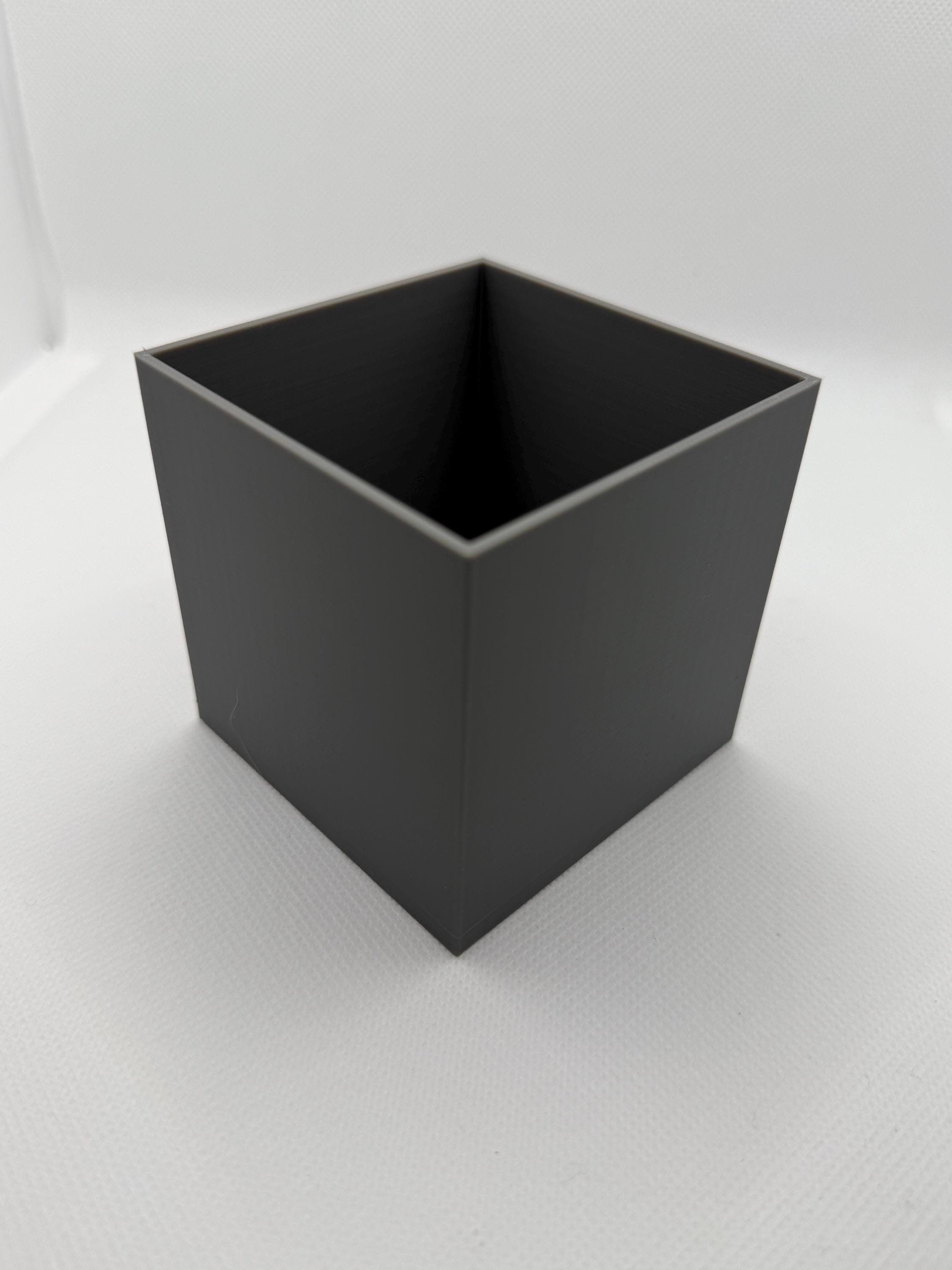 Minimalist Cube Succulent Planter: 3D Printed Geometric Desk Decor