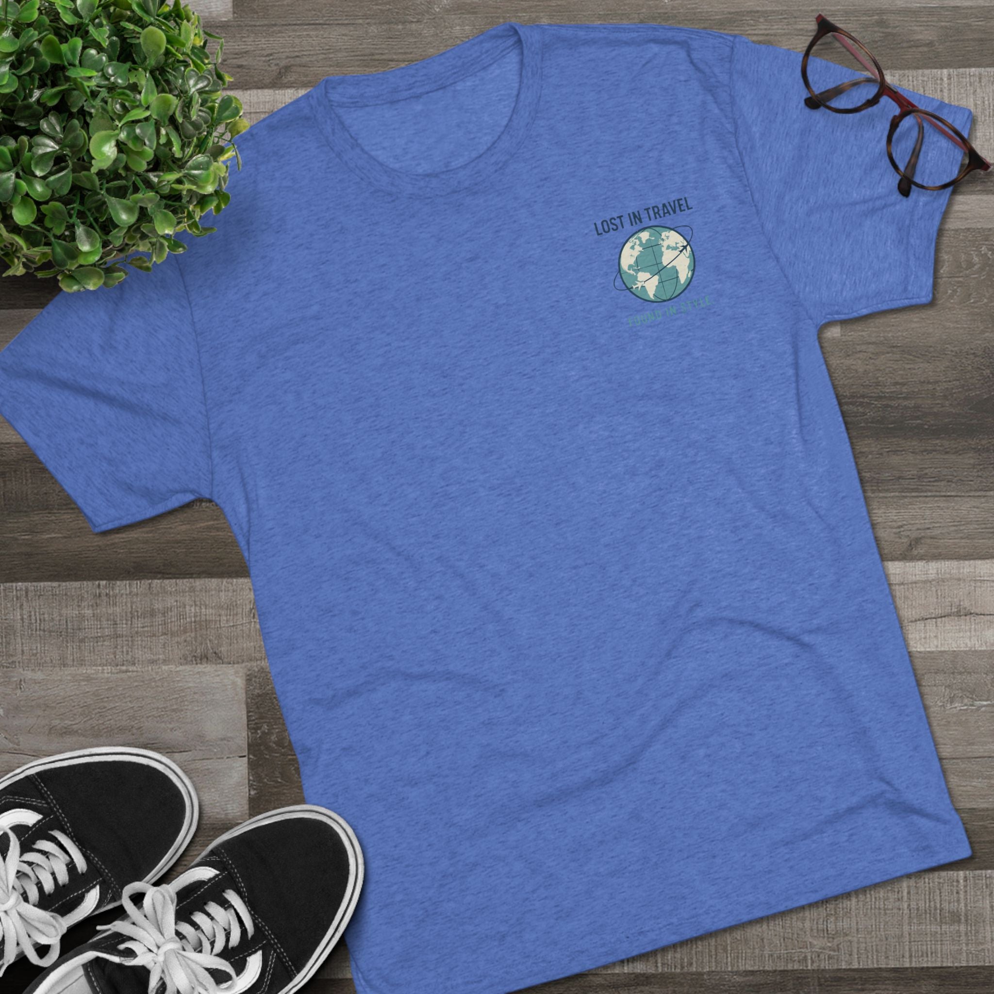 Lost in Travel, Found in Style™ Unisex Crew Tee - Travel T-Shirt, Wanderlust Gift, Vacation Apparel, Earth Travel Tee, Casual Style