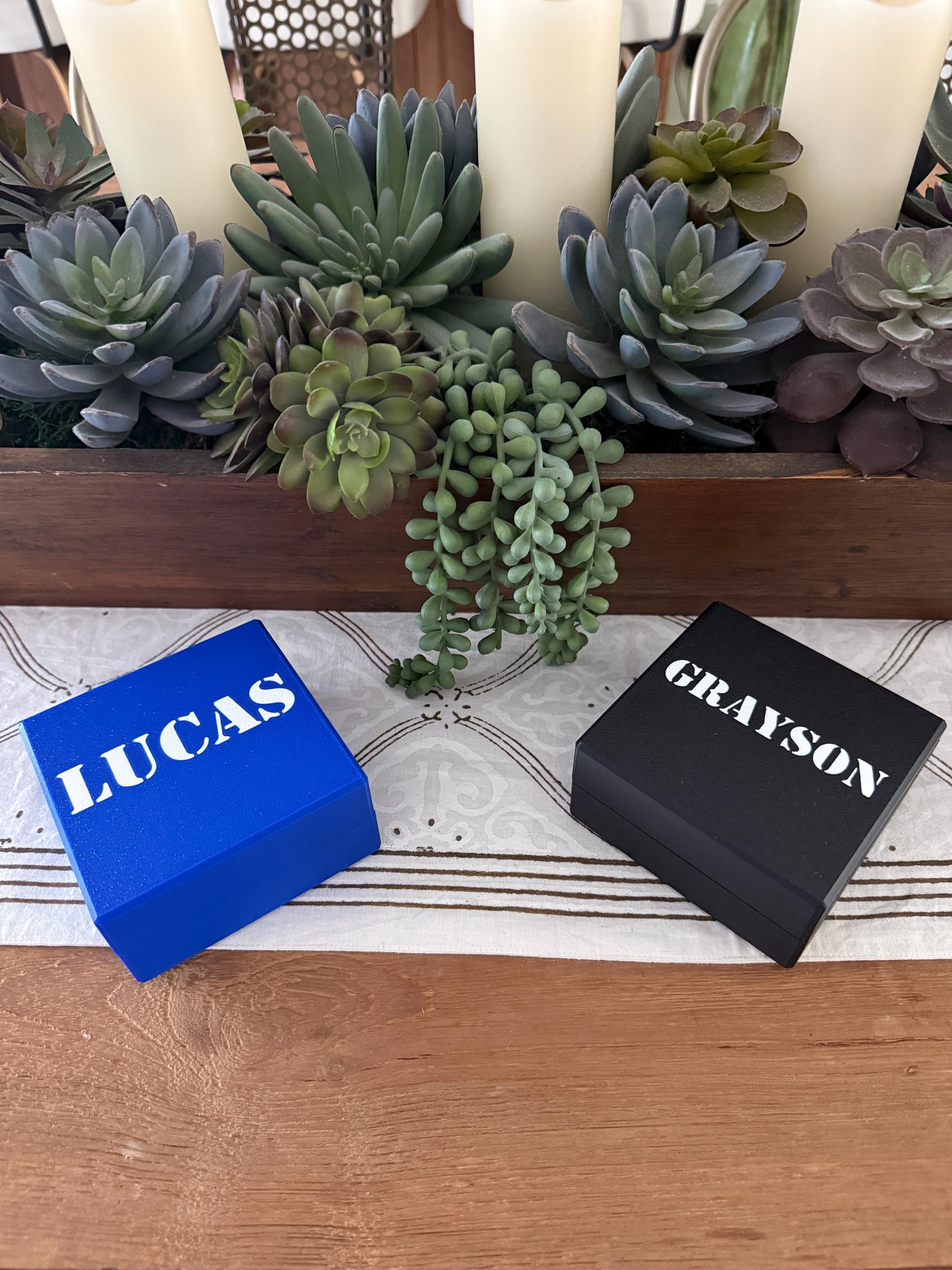 Personalized 3D Printed Name Box with Hinge | Custom Storage Box for Kids, Gifts & Keepsakes